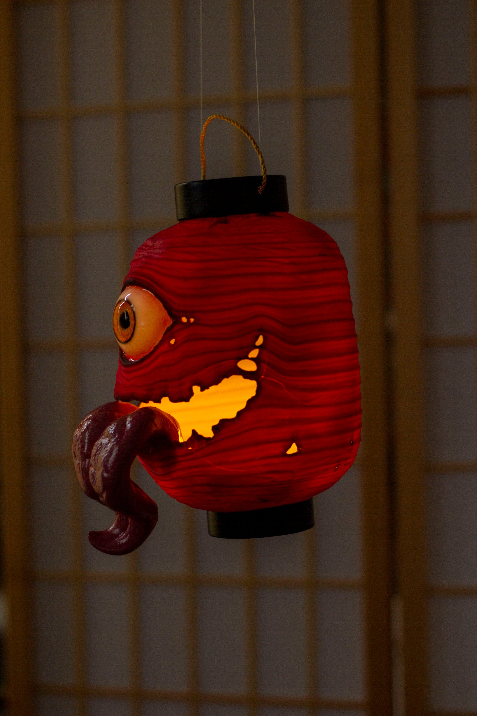Red Chōchin obake resin lantern [PREORDER] | Fuego Fatuo Art